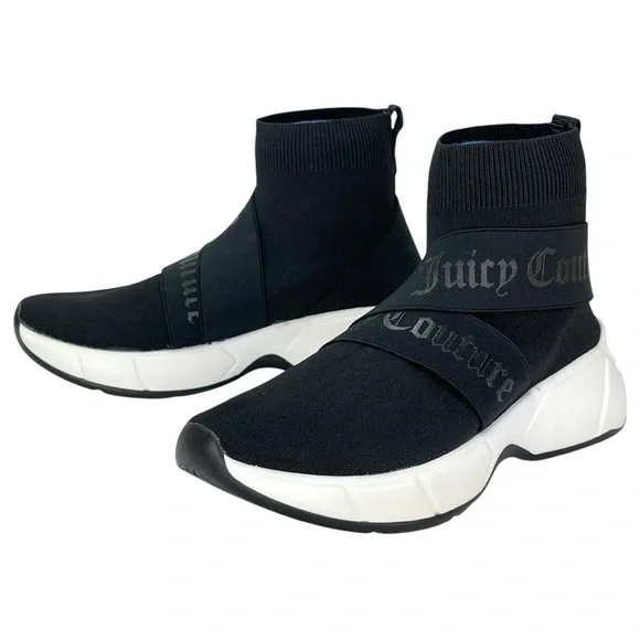 Juicy Couture Ariella Black Stretch Womens Sock Sneakers Size 8M - Picture 8 of 12